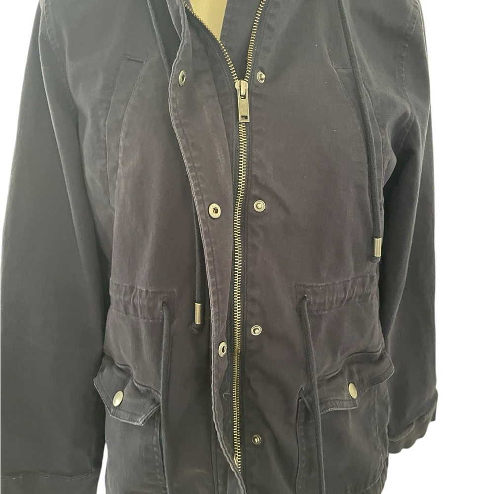 Market & Spruce Navy Utility Jacket Lightweight, Hoodie, Women's Small‎ - Picture 7 of 11